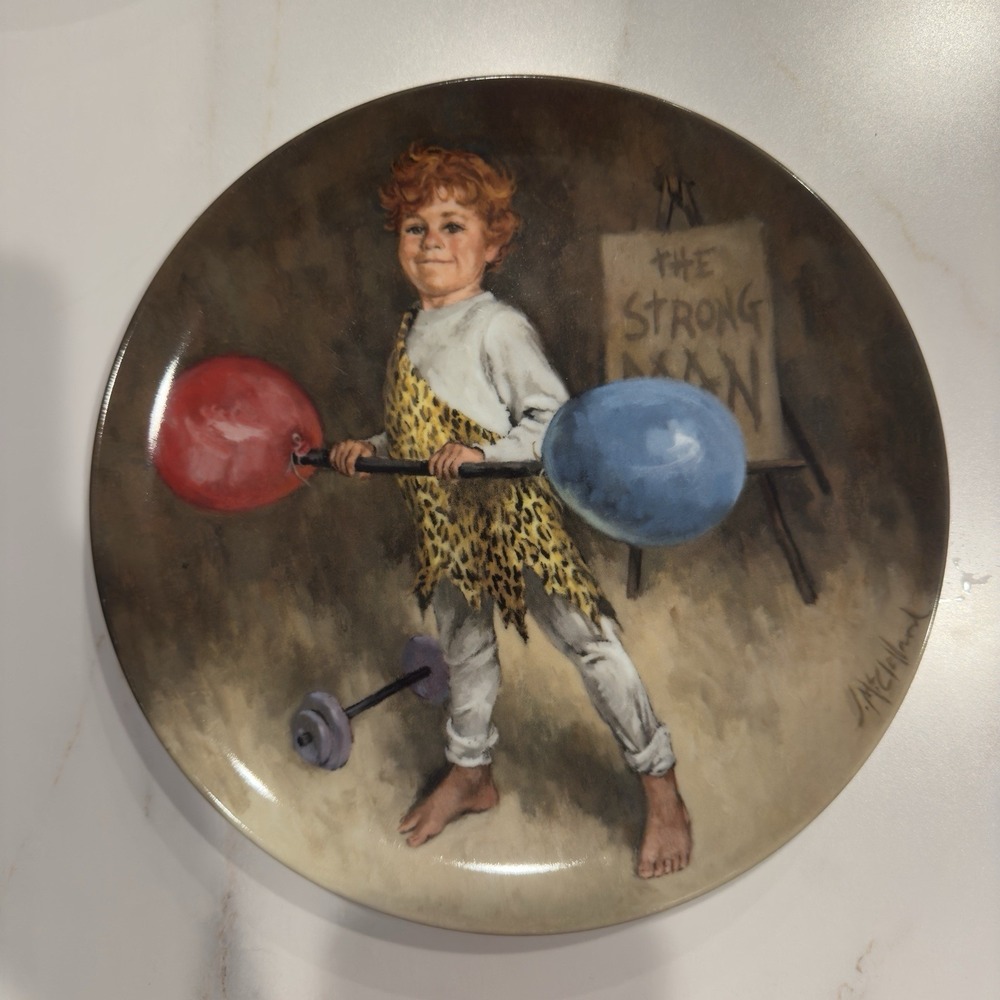 Reco 1983 Johnny The Strong Man McClelland Children's Circus Collection Plate